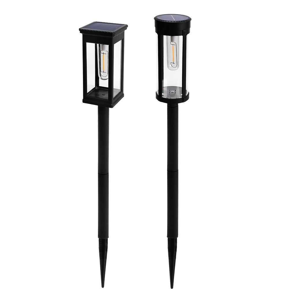 Round and square solar Edison pathway lights
