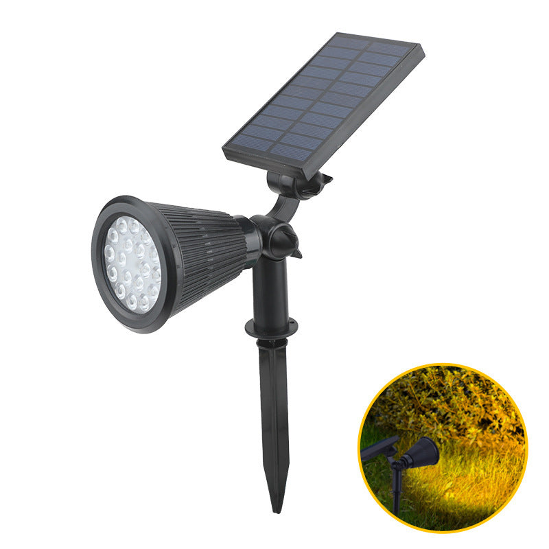 Solar landscape spotlight with warm white beam