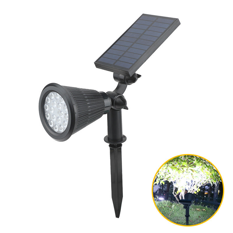 Solar landscape spotlight with cool white beam
