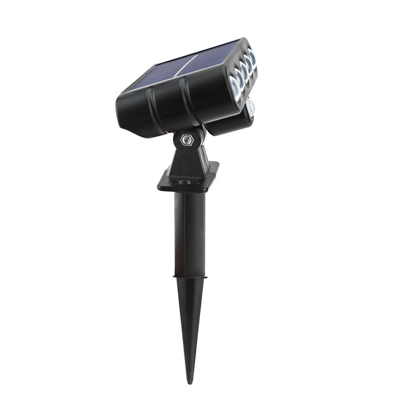 Multi-LED solar landscape spotlight on a white background